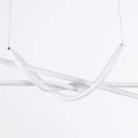 GLOBOSTAR® DOLORES 61280 Μοντέρνο Κρεμαστό Φωτιστικό Οροφής LED 105W 11760lm 300° AC 220-240V IP20 Ρυθμιζόμενο Λευκό CCT με Χειριστήριο από 2700K έως 6000K Dimmable - Lumileds SMD Chip - Λευκό Ματ - Μ110 x Π17 x Υ17.5cm - 3 Χρόνια Εγγύηση