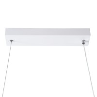 GLOBOSTAR® DOLORES 61280 Μοντέρνο Κρεμαστό Φωτιστικό Οροφής LED 105W 11760lm 300° AC 220-240V IP20 Ρυθμιζόμενο Λευκό CCT με Χειριστήριο από 2700K έως 6000K Dimmable - Lumileds SMD Chip - Λευκό Ματ - Μ110 x Π17 x Υ17.5cm - 3 Χρόνια Εγγύηση