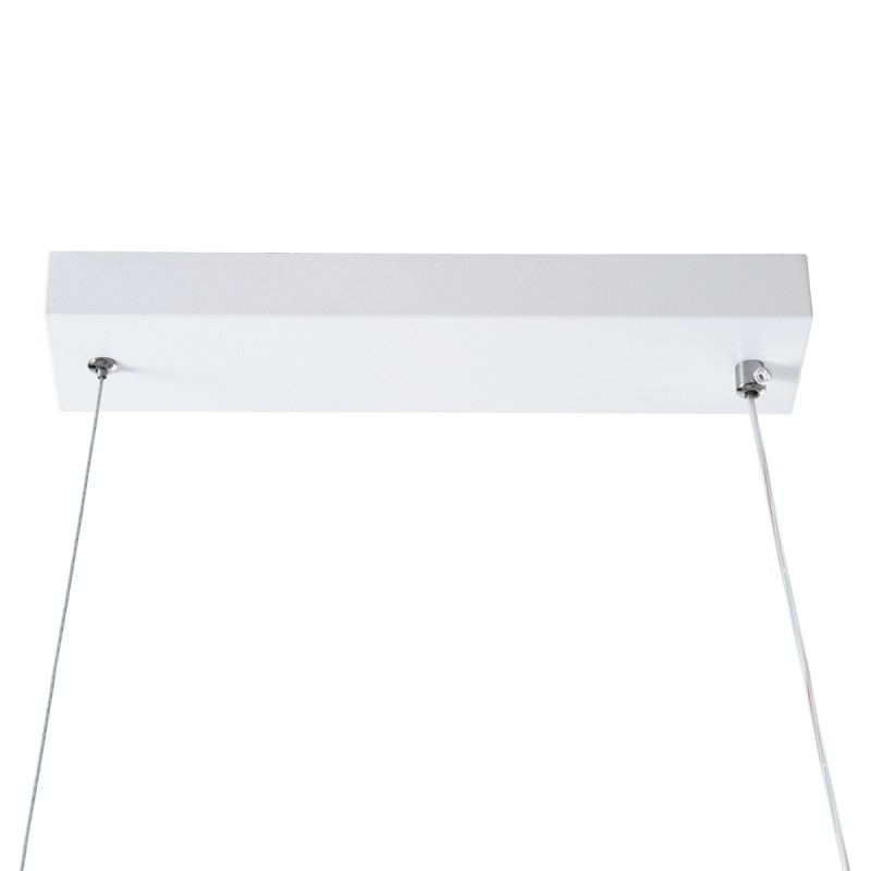 GLOBOSTAR® DOLORES 61280 Μοντέρνο Κρεμαστό Φωτιστικό Οροφής LED 105W 11760lm 300° AC 220-240V IP20 Ρυθμιζόμενο Λευκό CCT με Χειριστήριο από 2700K έως 6000K Dimmable - Lumileds SMD Chip - Λευκό Ματ - Μ110 x Π17 x Υ17.5cm - 3 Χρόνια Εγγύηση