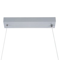 GLOBOSTAR® DOLORES 61281 Μοντέρνο Κρεμαστό Φωτιστικό Οροφής LED 105W 11760lm 300° AC 220-240V IP20 Ρυθμιζόμενο Λευκό CCT με Χειριστήριο από 2700K έως 6000K Dimmable - Lumileds SMD Chip - Νίκελ Βούρτσας - Μ110 x Π17 x Υ17.5cm - 3 Χρόνια Εγγύηση