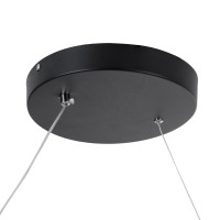GLOBOSTAR® SPIRALE 61283 Μοντέρνο Κρεμαστό Φωτιστικό Οροφής LED 75W 8400lm 300° AC 220-240V IP20 Ρυθμιζόμενο Λευκό CCT με Χειριστήριο από 2700K έως 6000K Dimmable - Lumileds SMD Chip - Μαύρο Ματ - Μ72 x Π25 x Υ30cm - 3 Χρόνια Εγγύηση