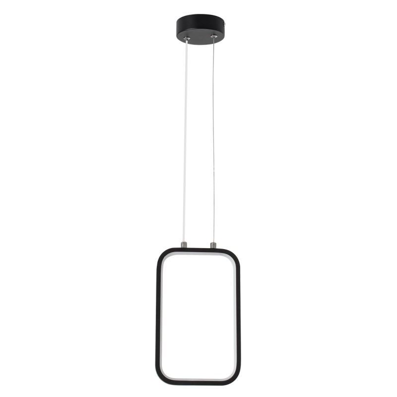 GLOBOSTAR® DEROBA 61298 Μοντέρνο Κρεμαστό Φωτιστικό Οροφής LED 12W 1320lm 360° AC 220-240V IP20 Ρυθμιζόμενο Λευκό CCT με On/Off 2700K/4500K/6000K - Lumileds SMD Chip - Μαύρο Ματ - Μ16 x Π1.6 x Υ25.5cm - 3 Χρόνια Εγγύηση