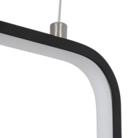GLOBOSTAR® DEROBA 61298 Μοντέρνο Κρεμαστό Φωτιστικό Οροφής LED 12W 1320lm 360° AC 220-240V IP20 Ρυθμιζόμενο Λευκό CCT με On/Off 2700K/4500K/6000K - Lumileds SMD Chip - Μαύρο Ματ - Μ16 x Π1.6 x Υ25.5cm - 3 Χρόνια Εγγύηση