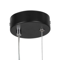 GLOBOSTAR® DEROBA 61298 Μοντέρνο Κρεμαστό Φωτιστικό Οροφής LED 12W 1320lm 360° AC 220-240V IP20 Ρυθμιζόμενο Λευκό CCT με On/Off 2700K/4500K/6000K - Lumileds SMD Chip - Μαύρο Ματ - Μ16 x Π1.6 x Υ25.5cm - 3 Χρόνια Εγγύηση