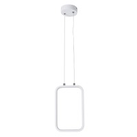 GLOBOSTAR® DEROBA 61299 Μοντέρνο Κρεμαστό Φωτιστικό Οροφής LED 12W 1320lm 360° AC 220-240V IP20 Ρυθμιζόμενο Λευκό CCT με On/Off 2700K/4500K/6000K - Lumileds SMD Chip - Λευκό Ματ - Μ16 x Π1.6 x Υ25.5cm - 3 Χρόνια Εγγύηση