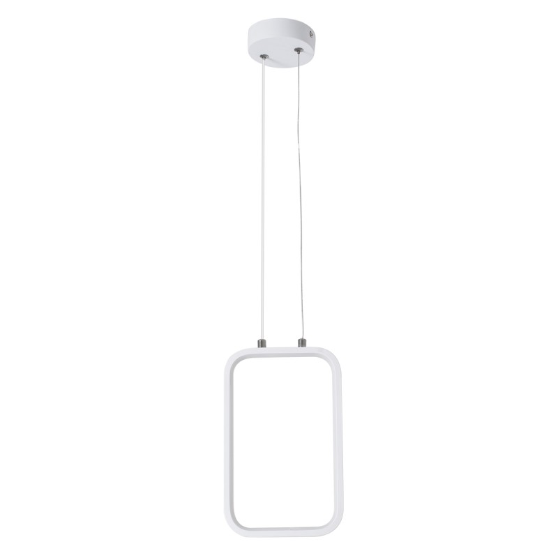 GLOBOSTAR® DEROBA 61299 Μοντέρνο Κρεμαστό Φωτιστικό Οροφής LED 12W 1320lm 360° AC 220-240V IP20 Ρυθμιζόμενο Λευκό CCT με On/Off 2700K/4500K/6000K - Lumileds SMD Chip - Λευκό Ματ - Μ16 x Π1.6 x Υ25.5cm - 3 Χρόνια Εγγύηση