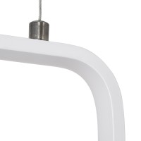 GLOBOSTAR® DEROBA 61299 Μοντέρνο Κρεμαστό Φωτιστικό Οροφής LED 12W 1320lm 360° AC 220-240V IP20 Ρυθμιζόμενο Λευκό CCT με On/Off 2700K/4500K/6000K - Lumileds SMD Chip - Λευκό Ματ - Μ16 x Π1.6 x Υ25.5cm - 3 Χρόνια Εγγύηση