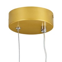 GLOBOSTAR® DEROBA 61301 Μοντέρνο Κρεμαστό Φωτιστικό Οροφής LED 12W 1320lm 360° AC 220-240V IP20 Ρυθμιζόμενο Λευκό CCT με On/Off 2700K/4500K/6000K - Lumileds SMD Chip - Χρυσό Βούρτσας - Μ16 x Π1.6 x Υ25.5cm - 3 Χρόνια Εγγύηση