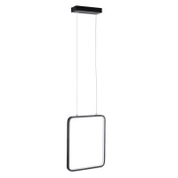 GLOBOSTAR® NEROBA 61302 Μοντέρνο Κρεμαστό Φωτιστικό Οροφής LED 18W 1980lm 360° AC 220-240V IP20 Ρυθμιζόμενο Λευκό CCT με On/Off 2700K/4500K/6000K - Lumileds SMD Chip - Μαύρο Ματ - Μ29 x Π2 x Υ36cm - 3 Χρόνια Εγγύηση