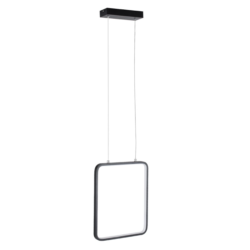 GLOBOSTAR® NEROBA 61302 Μοντέρνο Κρεμαστό Φωτιστικό Οροφής LED 18W 1980lm 360° AC 220-240V IP20 Ρυθμιζόμενο Λευκό CCT με On/Off 2700K/4500K/6000K - Lumileds SMD Chip - Μαύρο Ματ - Μ29 x Π2 x Υ36cm - 3 Χρόνια Εγγύηση