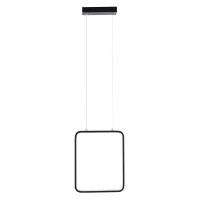 GLOBOSTAR® NEROBA 61302 Μοντέρνο Κρεμαστό Φωτιστικό Οροφής LED 18W 1980lm 360° AC 220-240V IP20 Ρυθμιζόμενο Λευκό CCT με On/Off 2700K/4500K/6000K - Lumileds SMD Chip - Μαύρο Ματ - Μ29 x Π2 x Υ36cm - 3 Χρόνια Εγγύηση