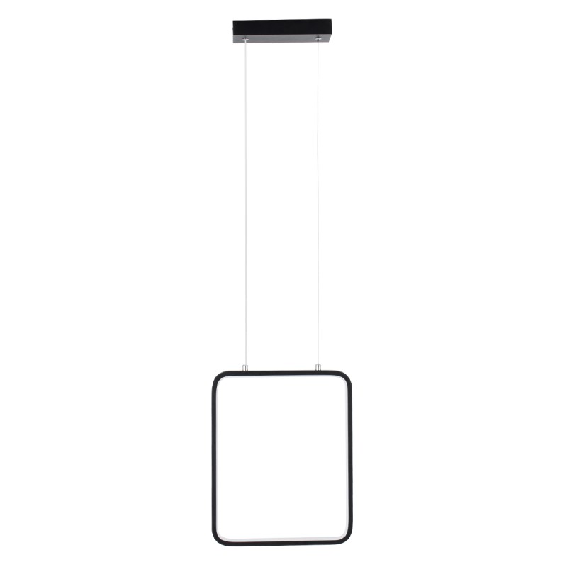 GLOBOSTAR® NEROBA 61302 Μοντέρνο Κρεμαστό Φωτιστικό Οροφής LED 18W 1980lm 360° AC 220-240V IP20 Ρυθμιζόμενο Λευκό CCT με On/Off 2700K/4500K/6000K - Lumileds SMD Chip - Μαύρο Ματ - Μ29 x Π2 x Υ36cm - 3 Χρόνια Εγγύηση