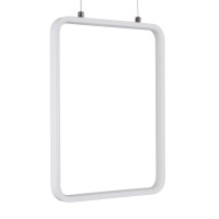 GLOBOSTAR® NEROBA 61303 Μοντέρνο Κρεμαστό Φωτιστικό Οροφής LED 18W 1980lm 360° AC 220-240V IP20 Ρυθμιζόμενο Λευκό CCT με On/Off 2700K/4500K/6000K - Lumileds SMD Chip - Λευκό Ματ - Μ29 x Π2 x Υ36cm - 3 Χρόνια Εγγύηση
