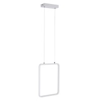GLOBOSTAR® NEROBA 61303 Μοντέρνο Κρεμαστό Φωτιστικό Οροφής LED 18W 1980lm 360° AC 220-240V IP20 Ρυθμιζόμενο Λευκό CCT με On/Off 2700K/4500K/6000K - Lumileds SMD Chip - Λευκό Ματ - Μ29 x Π2 x Υ36cm - 3 Χρόνια Εγγύηση