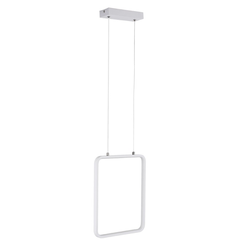 GLOBOSTAR® NEROBA 61303 Μοντέρνο Κρεμαστό Φωτιστικό Οροφής LED 18W 1980lm 360° AC 220-240V IP20 Ρυθμιζόμενο Λευκό CCT με On/Off 2700K/4500K/6000K - Lumileds SMD Chip - Λευκό Ματ - Μ29 x Π2 x Υ36cm - 3 Χρόνια Εγγύηση