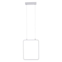 GLOBOSTAR® NEROBA 61303 Μοντέρνο Κρεμαστό Φωτιστικό Οροφής LED 18W 1980lm 360° AC 220-240V IP20 Ρυθμιζόμενο Λευκό CCT με On/Off 2700K/4500K/6000K - Lumileds SMD Chip - Λευκό Ματ - Μ29 x Π2 x Υ36cm - 3 Χρόνια Εγγύηση