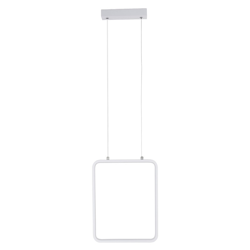 GLOBOSTAR® NEROBA 61303 Μοντέρνο Κρεμαστό Φωτιστικό Οροφής LED 18W 1980lm 360° AC 220-240V IP20 Ρυθμιζόμενο Λευκό CCT με On/Off 2700K/4500K/6000K - Lumileds SMD Chip - Λευκό Ματ - Μ29 x Π2 x Υ36cm - 3 Χρόνια Εγγύηση