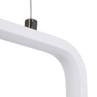 GLOBOSTAR® NEROBA 61303 Μοντέρνο Κρεμαστό Φωτιστικό Οροφής LED 18W 1980lm 360° AC 220-240V IP20 Ρυθμιζόμενο Λευκό CCT με On/Off 2700K/4500K/6000K - Lumileds SMD Chip - Λευκό Ματ - Μ29 x Π2 x Υ36cm - 3 Χρόνια Εγγύηση
