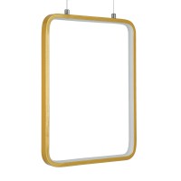 GLOBOSTAR® NEROBA 61305 Μοντέρνο Κρεμαστό Φωτιστικό Οροφής LED 18W 1980lm 360° AC 220-240V IP20 Ρυθμιζόμενο Λευκό CCT με On/Off 2700K/4500K/6000K - Lumileds SMD Chip - Χρυσό Βούρτσας - Μ29 x Π2 x Υ36cm - 3 Χρόνια Εγγύηση