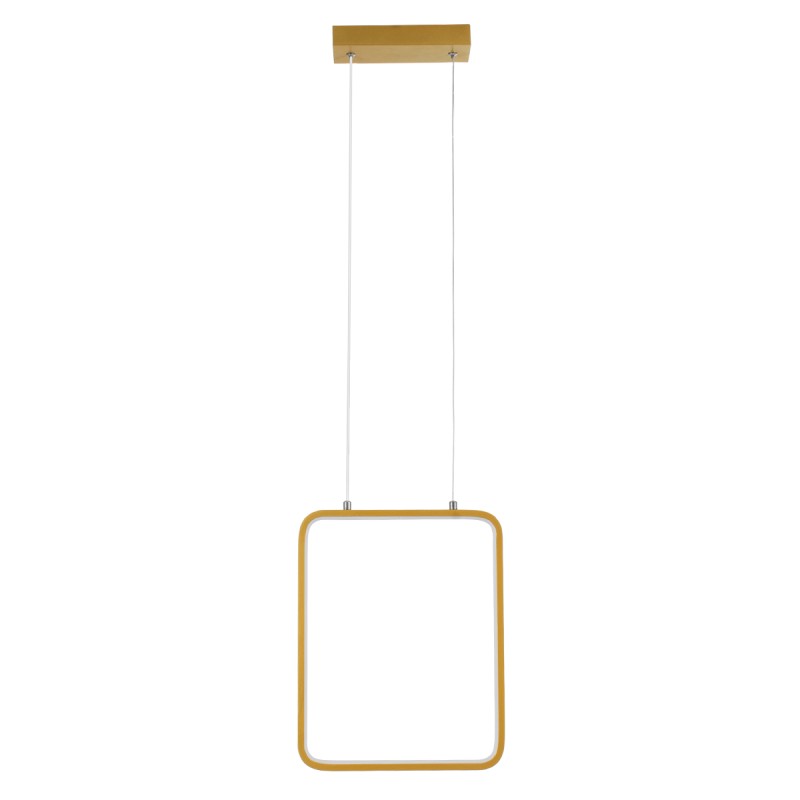 GLOBOSTAR® NEROBA 61305 Μοντέρνο Κρεμαστό Φωτιστικό Οροφής LED 18W 1980lm 360° AC 220-240V IP20 Ρυθμιζόμενο Λευκό CCT με On/Off 2700K/4500K/6000K - Lumileds SMD Chip - Χρυσό Βούρτσας - Μ29 x Π2 x Υ36cm - 3 Χρόνια Εγγύηση