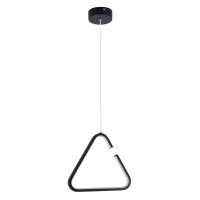 GLOBOSTAR® CEROBA 61307 Μοντέρνο Κρεμαστό Φωτιστικό Οροφής LED 12W 1320lm 360° AC 220-240V IP20 Ρυθμιζόμενο Λευκό CCT με On/Off 2700K/4500K/6000K - Lumileds SMD Chip - Μαύρο Ματ - Μ22 x Π2 x Υ22cm - 3 Χρόνια Εγγύηση