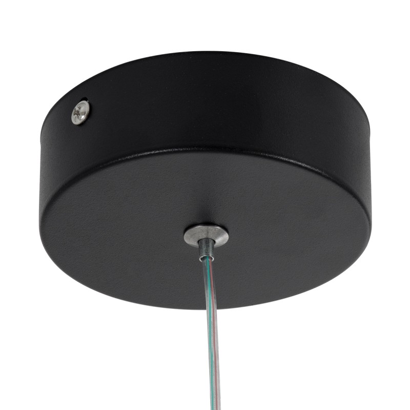 GLOBOSTAR® CEROBA 61307 Μοντέρνο Κρεμαστό Φωτιστικό Οροφής LED 12W 1320lm 360° AC 220-240V IP20 Ρυθμιζόμενο Λευκό CCT με On/Off 2700K/4500K/6000K - Lumileds SMD Chip - Μαύρο Ματ - Μ22 x Π2 x Υ22cm - 3 Χρόνια Εγγύηση