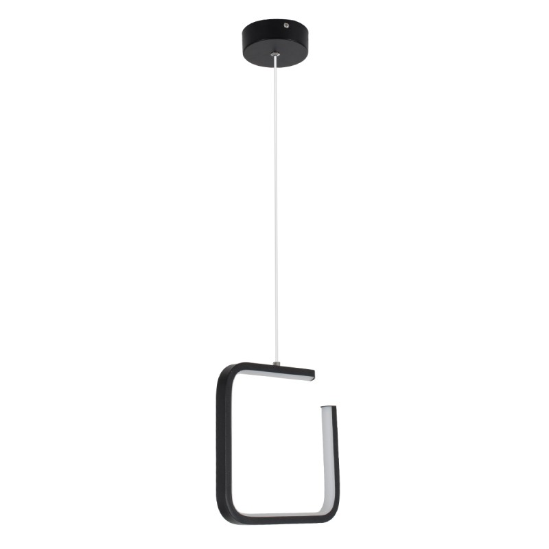 GLOBOSTAR® CEROBA 61308 Μοντέρνο Κρεμαστό Φωτιστικό Οροφής LED 12W 1320lm 360° AC 220-240V IP20 Ρυθμιζόμενο Λευκό CCT με On/Off 2700K/4500K/6000K - Lumileds SMD Chip - Μαύρο Ματ - Μ22 x Π2 x Υ22cm - 3 Χρόνια Εγγύηση