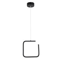 GLOBOSTAR® CEROBA 61308 Μοντέρνο Κρεμαστό Φωτιστικό Οροφής LED 12W 1320lm 360° AC 220-240V IP20 Ρυθμιζόμενο Λευκό CCT με On/Off 2700K/4500K/6000K - Lumileds SMD Chip - Μαύρο Ματ - Μ22 x Π2 x Υ22cm - 3 Χρόνια Εγγύηση