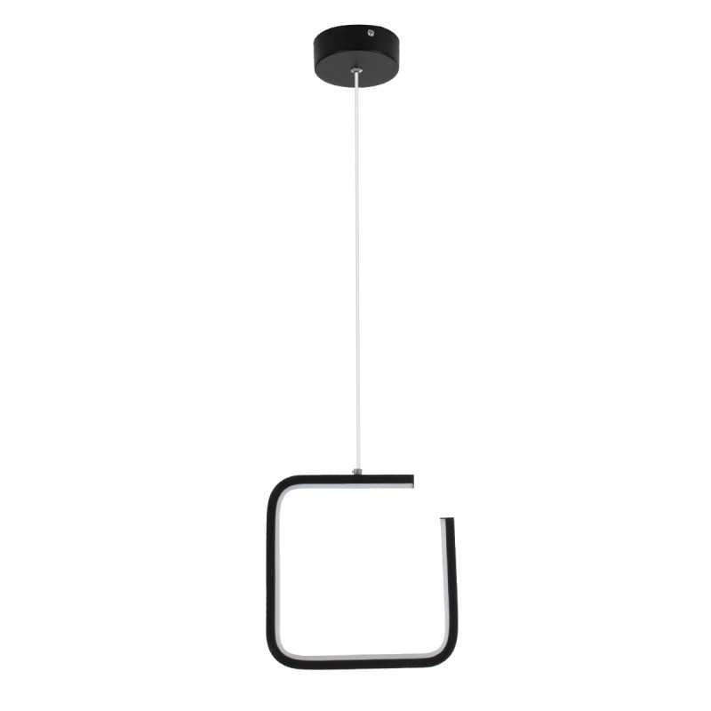 GLOBOSTAR® CEROBA 61308 Μοντέρνο Κρεμαστό Φωτιστικό Οροφής LED 12W 1320lm 360° AC 220-240V IP20 Ρυθμιζόμενο Λευκό CCT με On/Off 2700K/4500K/6000K - Lumileds SMD Chip - Μαύρο Ματ - Μ22 x Π2 x Υ22cm - 3 Χρόνια Εγγύηση