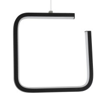 GLOBOSTAR® CEROBA 61308 Μοντέρνο Κρεμαστό Φωτιστικό Οροφής LED 12W 1320lm 360° AC 220-240V IP20 Ρυθμιζόμενο Λευκό CCT με On/Off 2700K/4500K/6000K - Lumileds SMD Chip - Μαύρο Ματ - Μ22 x Π2 x Υ22cm - 3 Χρόνια Εγγύηση