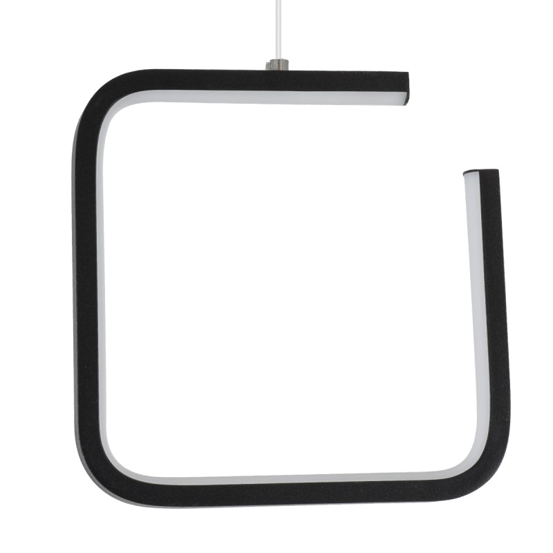 GLOBOSTAR® CEROBA 61308 Μοντέρνο Κρεμαστό Φωτιστικό Οροφής LED 12W 1320lm 360° AC 220-240V IP20 Ρυθμιζόμενο Λευκό CCT με On/Off 2700K/4500K/6000K - Lumileds SMD Chip - Μαύρο Ματ - Μ22 x Π2 x Υ22cm - 3 Χρόνια Εγγύηση