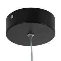 GLOBOSTAR® CEROBA 61308 Μοντέρνο Κρεμαστό Φωτιστικό Οροφής LED 12W 1320lm 360° AC 220-240V IP20 Ρυθμιζόμενο Λευκό CCT με On/Off 2700K/4500K/6000K - Lumileds SMD Chip - Μαύρο Ματ - Μ22 x Π2 x Υ22cm - 3 Χρόνια Εγγύηση