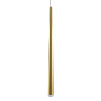 GLOBOSTAR® TEARS 61312 Μοντέρνο Κρεμαστό Φωτιστικό Οροφής LED 21W 2310lm 180° AC 220-240V IP20 Ρυθμιζόμενο Λευκό CCT με Χειριστήριο από 2700K έως 6000K Dimmable - Lumileds SMD Chip - Χρυσό Βούρτσας - Μ70 x Π3.2 x Υ60cm - 3 Χρόνια Εγγύηση