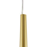GLOBOSTAR® TEARS 61312 Μοντέρνο Κρεμαστό Φωτιστικό Οροφής LED 21W 2310lm 180° AC 220-240V IP20 Ρυθμιζόμενο Λευκό CCT με Χειριστήριο από 2700K έως 6000K Dimmable - Lumileds SMD Chip - Χρυσό Βούρτσας - Μ70 x Π3.2 x Υ60cm - 3 Χρόνια Εγγύηση