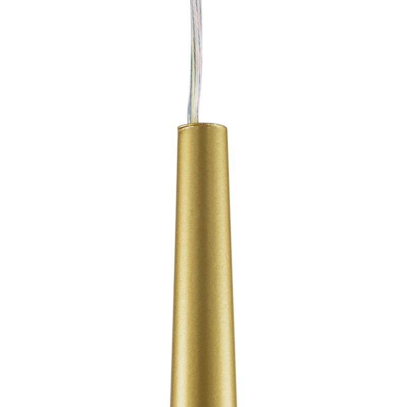 GLOBOSTAR® TEARS 61314 Μοντέρνο Κρεμαστό Φωτιστικό Οροφής LED 36W 3960lm 180° AC 220-240V IP20 Ρυθμιζόμενο Λευκό CCT με Χειριστήριο από 2700K έως 6000K Dimmable - Lumileds SMD Chip - Χρυσό Βούρτσας - Μ60 x Π60 x Υ51.5cm - 3 Χρόνια Εγγύηση