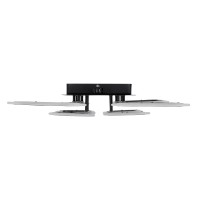 GLOBOSTAR® ROYAL-S 61325 Μοντέρνο Φωτιστικό Οροφής LED 135W 16200lm 360° AC 220-240V IP20 Ρυθμιζόμενο Λευκό CCT με Χειριστήριο από 2700K έως 6000K Dimmable - Lumileds SMD Chip - Μαύρο Ματ - Μ58.5 x Π58.5 x Υ12cm - 3 Χρόνια Εγγύηση