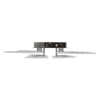 GLOBOSTAR® ROYAL-S 61326 Μοντέρνο Φωτιστικό Οροφής LED 135W 16200lm 360° AC 220-240V IP20 Ρυθμιζόμενο Λευκό CCT με Χειριστήριο από 2700K έως 6000K Dimmable - Lumileds SMD Chip - Ασημί Νίκελ - Μ58.5 x Π58.5 x Υ12cm - 3 Χρόνια Εγγύηση