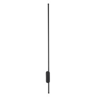 GLOBOSTAR® HARLEM 61335 Μοντέρνο Φωτιστικό Τοίχου - Απλίκα LED 18W 2160lm 120° AC 220-240V IP20 Ρυθμιζόμενο Λευκό CCT με On/Off 2700K/4500K/6000K - Lumileds SMD Chip - Μαύρο Ματ - Μ5 x Π4 x Υ120cm - 3 Χρόνια Εγγύηση