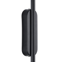 GLOBOSTAR® HARLEM 61335 Μοντέρνο Φωτιστικό Τοίχου - Απλίκα LED 18W 2160lm 120° AC 220-240V IP20 Ρυθμιζόμενο Λευκό CCT με On/Off 2700K/4500K/6000K - Lumileds SMD Chip - Μαύρο Ματ - Μ5 x Π4 x Υ120cm - 3 Χρόνια Εγγύηση