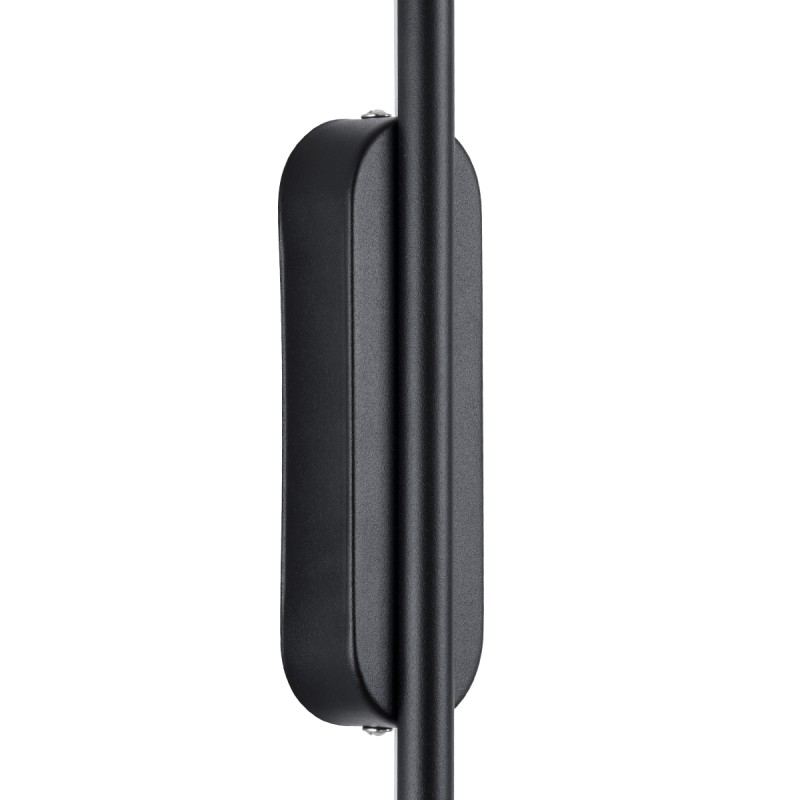 GLOBOSTAR® HARLEM 61335 Μοντέρνο Φωτιστικό Τοίχου - Απλίκα LED 18W 2160lm 120° AC 220-240V IP20 Ρυθμιζόμενο Λευκό CCT με On/Off 2700K/4500K/6000K - Lumileds SMD Chip - Μαύρο Ματ - Μ5 x Π4 x Υ120cm - 3 Χρόνια Εγγύηση