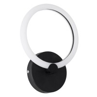 GLOBOSTAR® MATILDA 61339 Μοντέρνο Φωτιστικό Τοίχου - Απλίκα LED 8W 960lm 360° AC 220-240V IP20 Ρυθμιζόμενο Λευκό CCT με On/Off 2700K/4500K/6000K - Lumileds SMD Chip - Μαύρο Ματ - Μ20 x Π5 x Υ25.5cm - 3 Χρόνια Εγγύηση