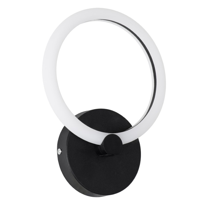 GLOBOSTAR® MATILDA 61339 Μοντέρνο Φωτιστικό Τοίχου - Απλίκα LED 8W 960lm 360° AC 220-240V IP20 Ρυθμιζόμενο Λευκό CCT με On/Off 2700K/4500K/6000K - Lumileds SMD Chip - Μαύρο Ματ - Μ20 x Π5 x Υ25.5cm - 3 Χρόνια Εγγύηση