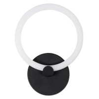 GLOBOSTAR® MATILDA 61339 Μοντέρνο Φωτιστικό Τοίχου - Απλίκα LED 8W 960lm 360° AC 220-240V IP20 Ρυθμιζόμενο Λευκό CCT με On/Off 2700K/4500K/6000K - Lumileds SMD Chip - Μαύρο Ματ - Μ20 x Π5 x Υ25.5cm - 3 Χρόνια Εγγύηση
