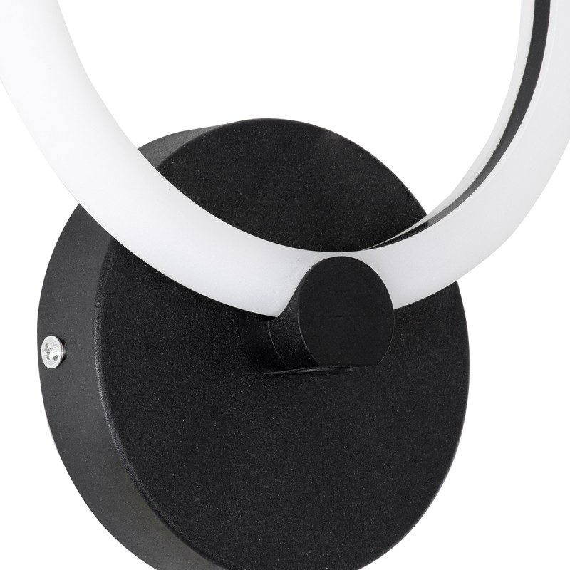 GLOBOSTAR® MATILDA 61339 Μοντέρνο Φωτιστικό Τοίχου - Απλίκα LED 8W 960lm 360° AC 220-240V IP20 Ρυθμιζόμενο Λευκό CCT με On/Off 2700K/4500K/6000K - Lumileds SMD Chip - Μαύρο Ματ - Μ20 x Π5 x Υ25.5cm - 3 Χρόνια Εγγύηση