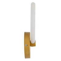 GLOBOSTAR® MATILDA 61340 Μοντέρνο Φωτιστικό Τοίχου - Απλίκα LED 8W 960lm 360° AC 220-240V IP20 Ρυθμιζόμενο Λευκό CCT με On/Off 2700K/4500K/6000K - Lumileds SMD Chip - Χρυσό - Μ20 x Π5 x Υ25.5cm - 3 Χρόνια Εγγύηση