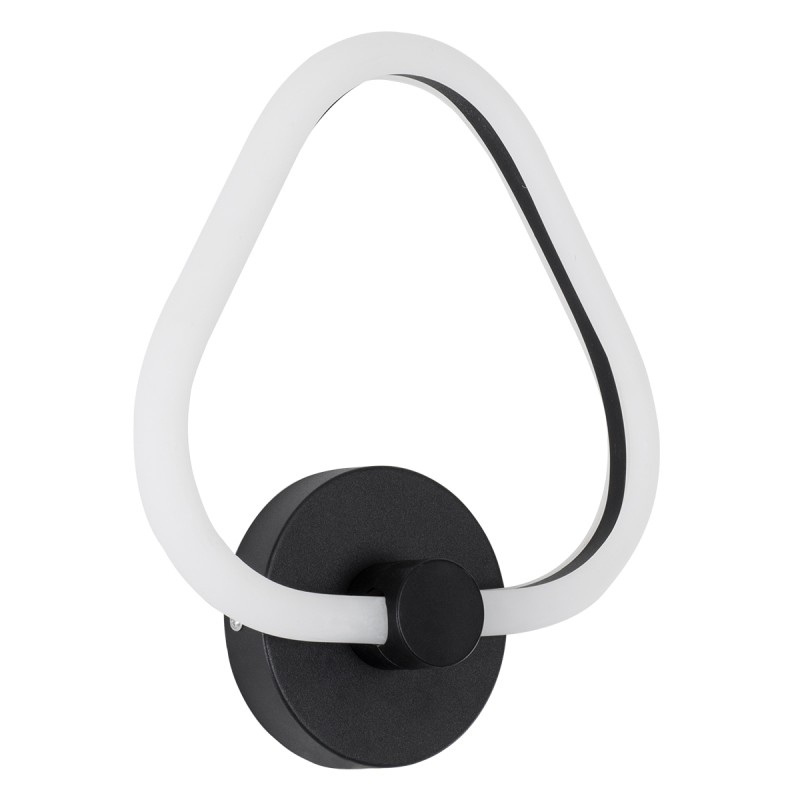 GLOBOSTAR® REGINA 61341 Μοντέρνο Φωτιστικό Τοίχου - Απλίκα LED 8W 960lm 360° AC 220-240V IP20 Ρυθμιζόμενο Λευκό CCT με On/Off 2700K/4500K/6000K - Lumileds SMD Chip - Μαύρο Ματ - Μ25 x Π7 x Υ28.5cm - 3 Χρόνια Εγγύηση