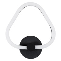 GLOBOSTAR® REGINA 61341 Μοντέρνο Φωτιστικό Τοίχου - Απλίκα LED 8W 960lm 360° AC 220-240V IP20 Ρυθμιζόμενο Λευκό CCT με On/Off 2700K/4500K/6000K - Lumileds SMD Chip - Μαύρο Ματ - Μ25 x Π7 x Υ28.5cm - 3 Χρόνια Εγγύηση