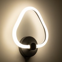 GLOBOSTAR® REGINA 61341 Μοντέρνο Φωτιστικό Τοίχου - Απλίκα LED 8W 960lm 360° AC 220-240V IP20 Ρυθμιζόμενο Λευκό CCT με On/Off 2700K/4500K/6000K - Lumileds SMD Chip - Μαύρο Ματ - Μ25 x Π7 x Υ28.5cm - 3 Χρόνια Εγγύηση