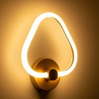 GLOBOSTAR® REGINA 61342 Μοντέρνο Φωτιστικό Τοίχου - Απλίκα LED 8W 960lm 360° AC 220-240V IP20 Ρυθμιζόμενο Λευκό CCT με On/Off 2700K/4500K/6000K - Lumileds SMD Chip - Χρυσό - Μ25 x Π7 x Υ28.5cm - 3 Χρόνια Εγγύηση