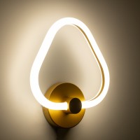 GLOBOSTAR® REGINA 61342 Μοντέρνο Φωτιστικό Τοίχου - Απλίκα LED 8W 960lm 360° AC 220-240V IP20 Ρυθμιζόμενο Λευκό CCT με On/Off 2700K/4500K/6000K - Lumileds SMD Chip - Χρυσό - Μ25 x Π7 x Υ28.5cm - 3 Χρόνια Εγγύηση